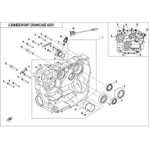 RIGHT CRANKCASE ASSY