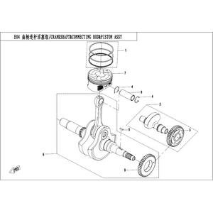 CRANKSHAFT、CONNECTING ROD、PISTON ASSY