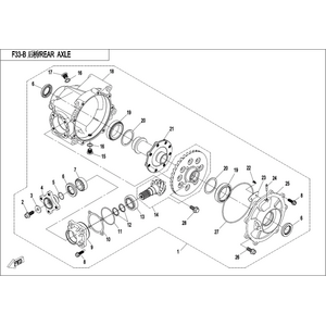 REAR AXLE(NO DIFFERENTIAL)