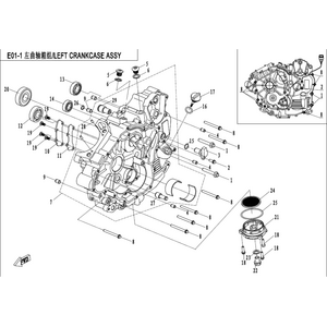 LEFT CRANKCASE ASSY.