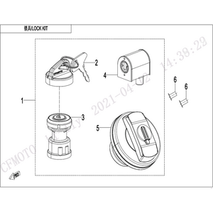 LOCK KIT(FUEL TANK CAP WITH KEYHOLE)