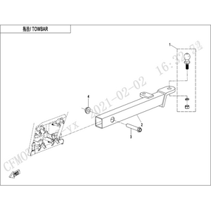 TOWBAR(LONG, BLOT CONNECTION)