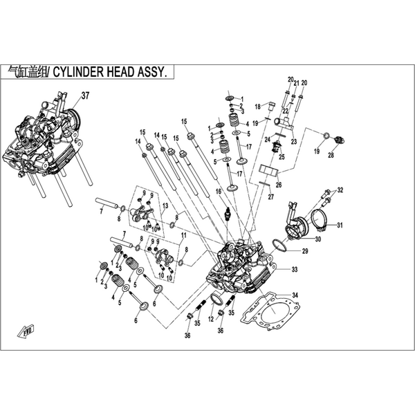 CYLINDER HEAD ASSY.