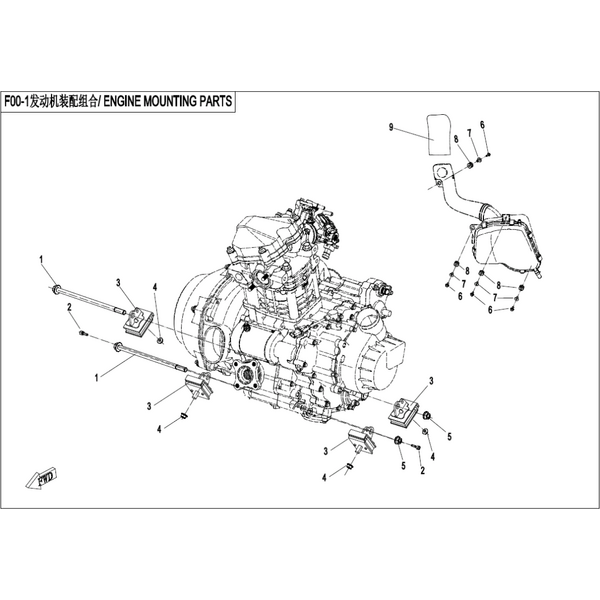 ENGINE MOUNTING PARTS