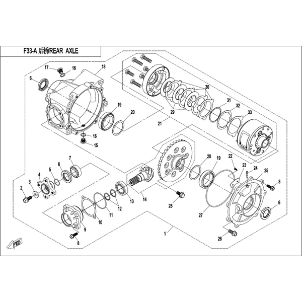 REAR AXLE(WITH DIFFERENTIAL)