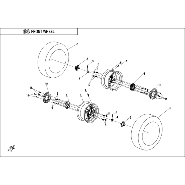 FRONT WHEEL(STEEL)