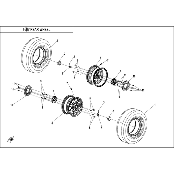 REAR WHEEL(ALUMINUM)