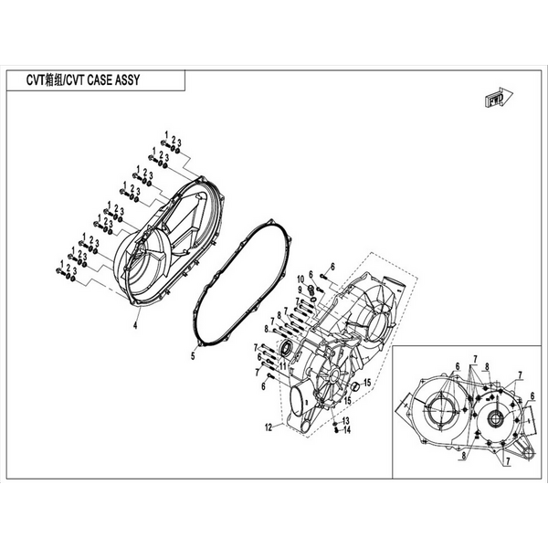 CVT CASE ASSY.