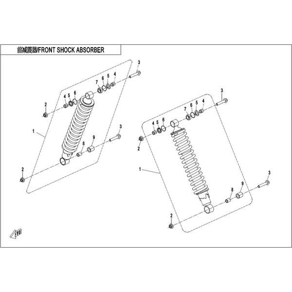 FRONT SHOCK ABSORBER-OIL