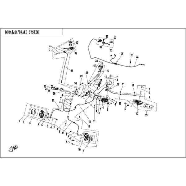 BRAKE SYSTEM-LH,PARKING